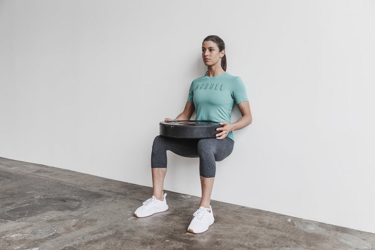 Nobull Women's T Shirts Blue | Australia (MU6243)